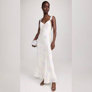 NWT LoveShackFancy Elizabella Lilac Pearl Maxi Dress